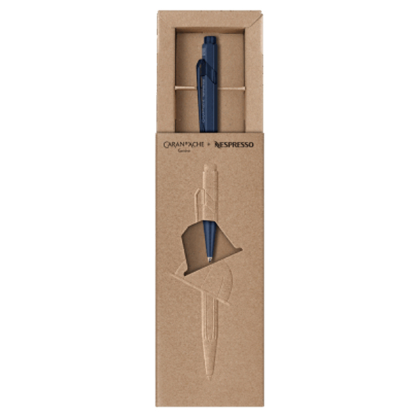 Caran d'Ache, Kugelschreiber,849, Nespresso Sonderedition, matt blau, offen Veroackung